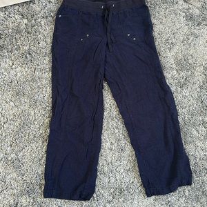 Women’s navy linen pants, size 8